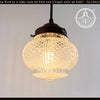 Antique Diamond Cut Quilt Glass Pendant Light | 5.5" Width - The Lamp Goods