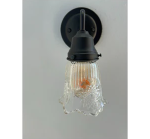 Antique Diamond Floral Flare Wall Sconce Light - The Lamp Goods
