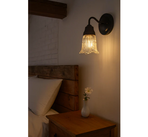 Antique Diamond Floral Flare Wall Sconce Light - The Lamp Goods