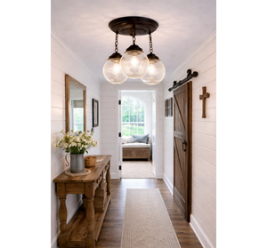 Antique Holophane Globe Ceiling Light - The Lamp Goods