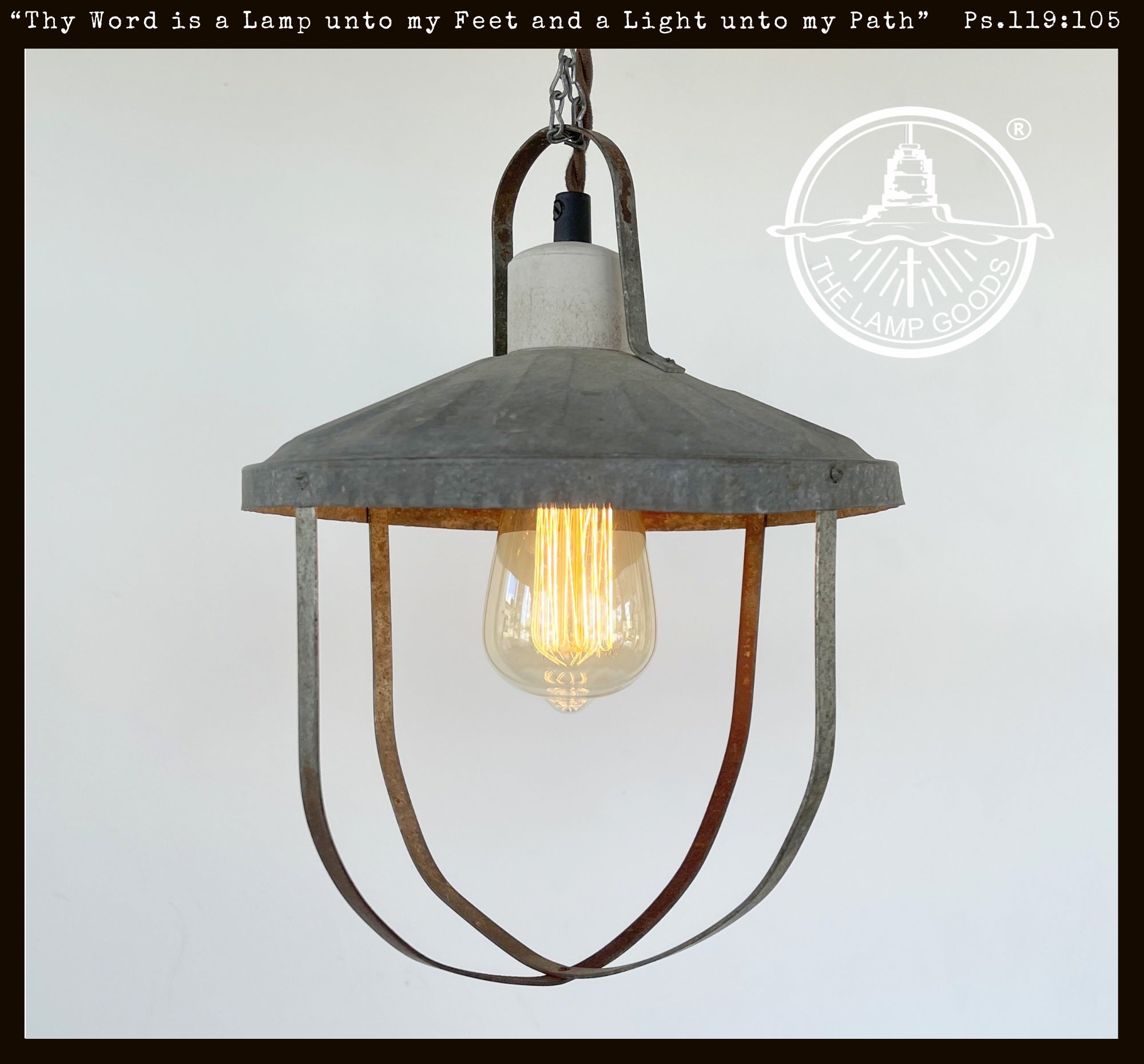 Authentic FARM GALVANIZED INDUSTRIAL Pendant Light Fixture