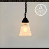 Vintage Floral Embossed Clear Rib Pendant - The Lamp Goods