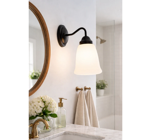 Beacon Bell Milk Glass Wall Light - The Lamp Goods