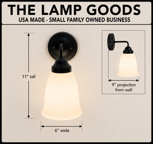 Beacon Bell Milk Glass Wall Light - The Lamp Goods