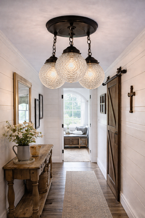 Heirloom Vintage Diamond Square Trio Ceiling Light - The Lamp Goods