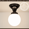Milk Glass Globe Ceiling Light | 6"