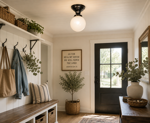 Milk Glass Globe Ceiling Light | 6"