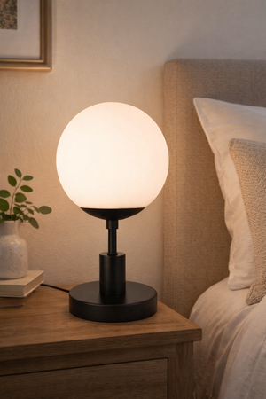 Classic Opal Globe Table Lamp