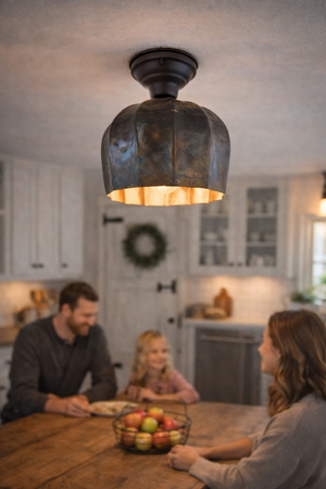 Forge Patina Flush Mount Ceiling Light
