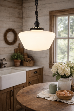 Farmstead Exposed Socket Schoolhouse Pendant Light - The Lamp Goods