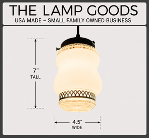 Vintage Gold Lace Band Pendant Light | 4.5" - The Lamp Goods