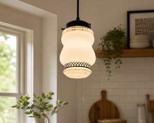 Vintage Gold Lace Band Pendant Light | 4.5" - The Lamp Goods