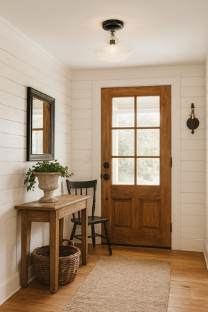 Bakelight 1950's Plastic Shade Ceiling Light