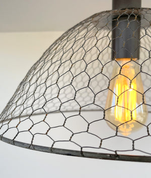 CHICKEN WIRE Farmhouse Ceiling Light