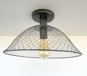 CHICKEN WIRE Farmhouse Ceiling Light