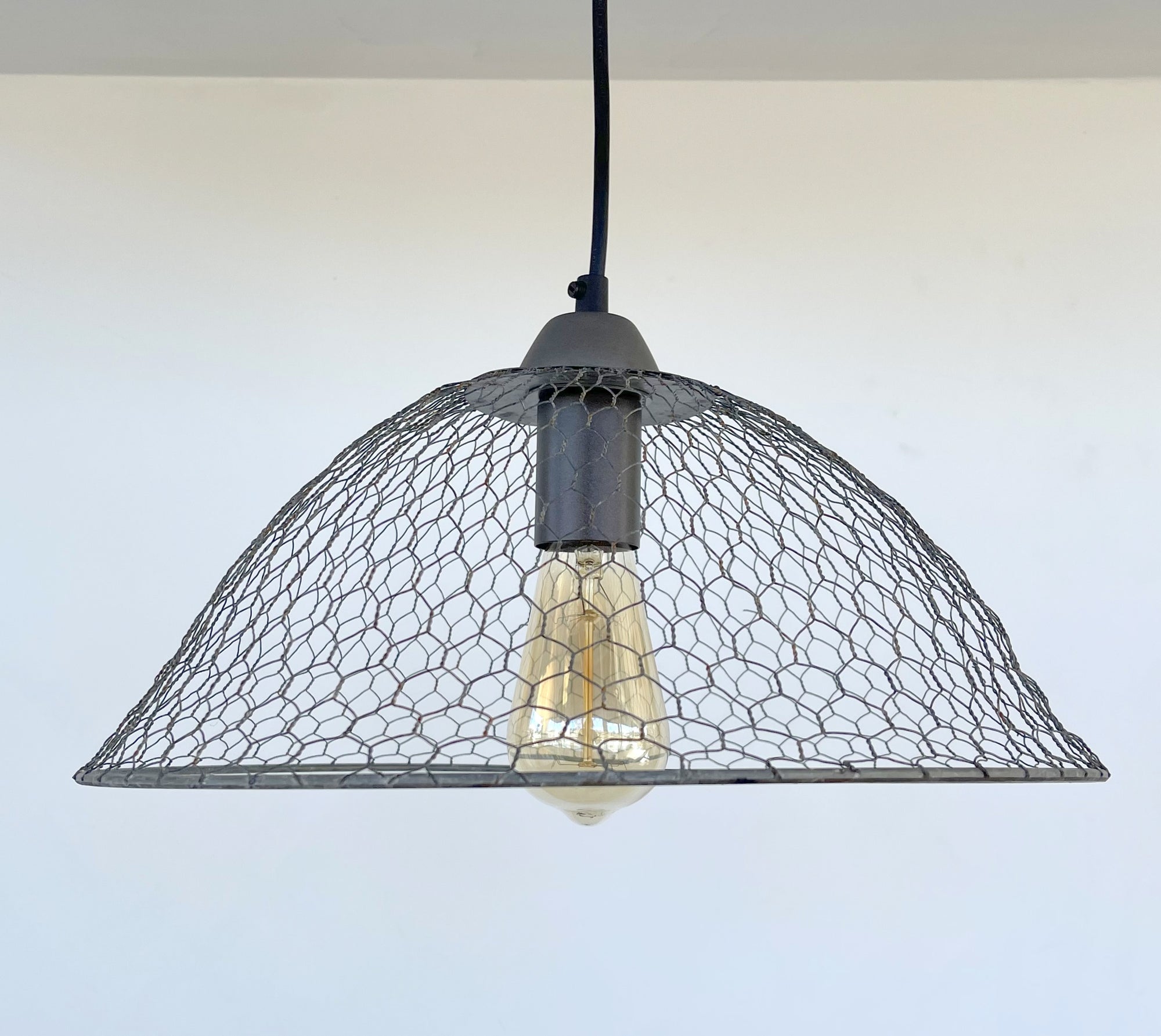 Chicken Wire Farmhouse Pendant Light