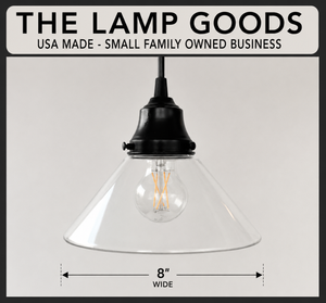 Classic Clear Flared Glass Pendant - The Lamp Goods