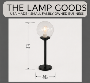 Classic Clear Globe Table Lamp - The Lamp Goods