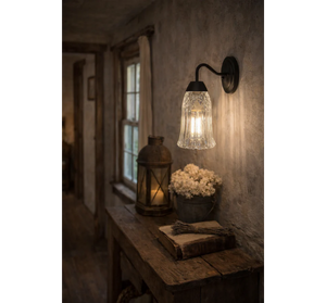 Classic Fluted Pressed Glass Wall Sconce - The Lamp Goods