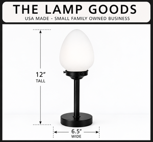 Classic Frosted Egg Globe Table Lamp - The Lamp Goods