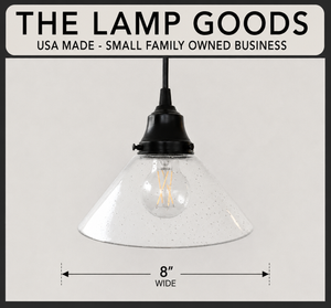 Classic Seeded Flared Glass Pendant - The Lamp Goods
