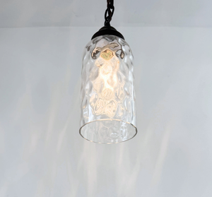 Clear Pebble Cylinder Pendant