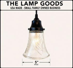 Clear Draped Chevron Art Deco Pendant