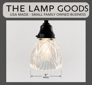 Clear Farmhouse Ribbed Shell Pendant Light | 5" Width - The Lamp Goods