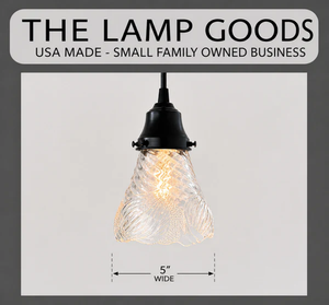 Clear Floral Ribbed Shell Pendant Light - The Lamp Goods