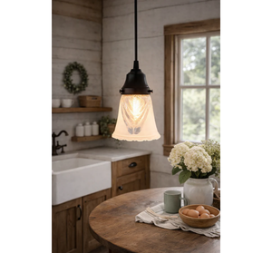 Clear Leaf and Frost Pendant Light - The Lamp Goods