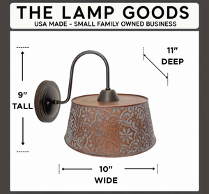 Ornate Copper | 10" Wall Sconce 1-Light Fixture
