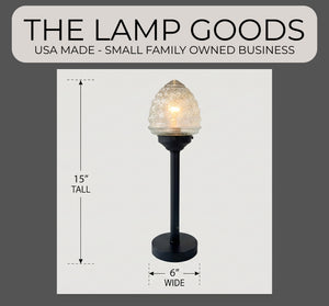 Antique Glass Table Lamp - Tall - The Lamp Goods