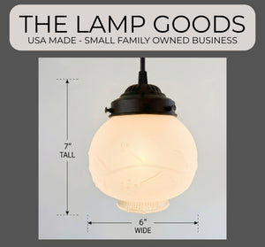 Embossed Floral Vine Berries Pendant Light | 6" Width - The Lamp Goods