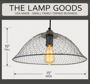 Chicken Wire Farmhouse Pendant Light