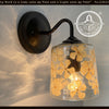 WHIMSICAL Pressed Floral Glass Wall Sconce Light