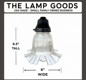 Delicate HOLOPHANE RUFFLE 1930's Antique Glass Pendant Light