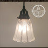 Antique Diamond 1960's Frost PENDANT Light