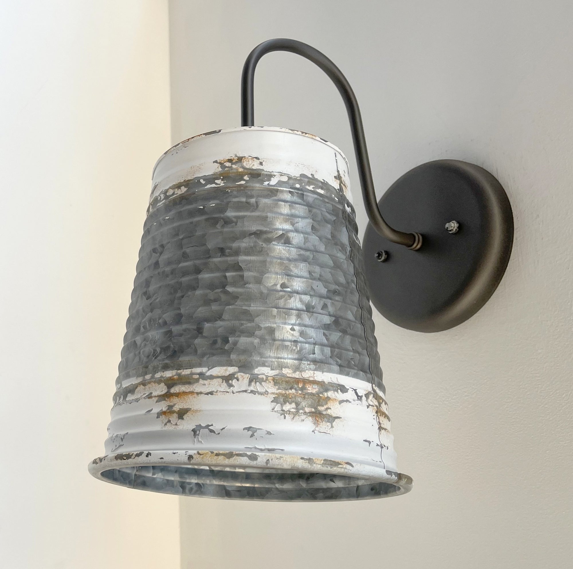 Distressed Large Farmhouse Wall Sconce Light