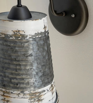 Distressed Large Farmhouse Wall Sconce Light