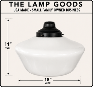 EXTRA Large Antique Schoolhouse |18"| Pendant Light - The Lamp Goods