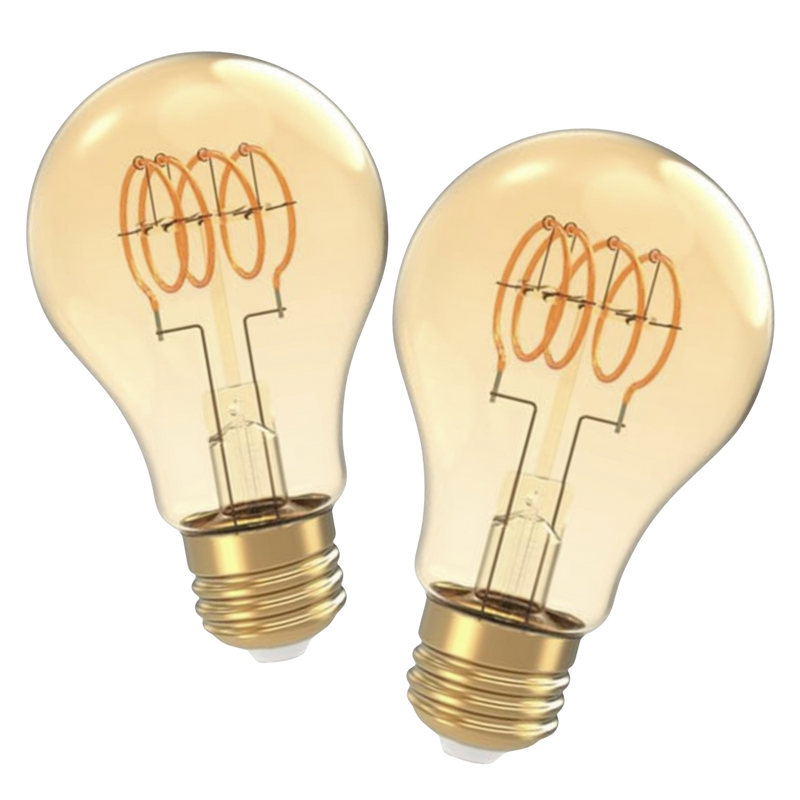 2 Pack - Dimmable LED Spiral Vintage 60W Eq. - The Lamp Goods