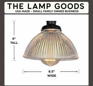 Factory Antique Glass Holophane Pendant Light