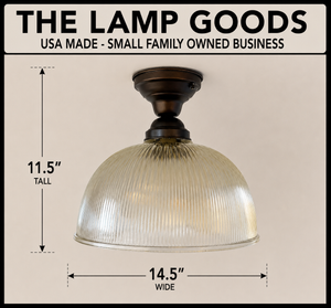 Farmhouse Factory Style Holophane Dome Light