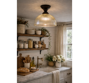Farmhouse Factory Style Holophane Dome Light