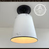 Farmhouse white barn metal distressed ceiling light fixture, The Lamp Goods
