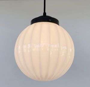 Authentic MID CENTURY 1960's Milk Glass PENDANT Light