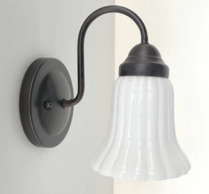 Fluted Milk Glass Wall Sconce - The Lamp Goods