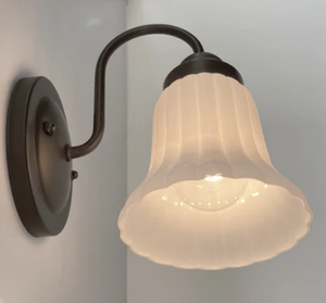 Fluted Milk Glass Wall Sconce - The Lamp Goods
