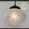 Authentic 1940's Frosted Cut Glass PENDANT Light