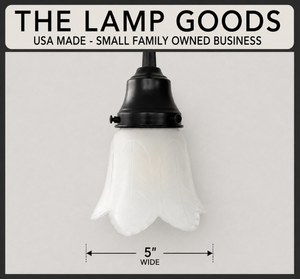 Frosted Art Deco Leaf Pendant - The Lamp Goods